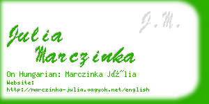 julia marczinka business card